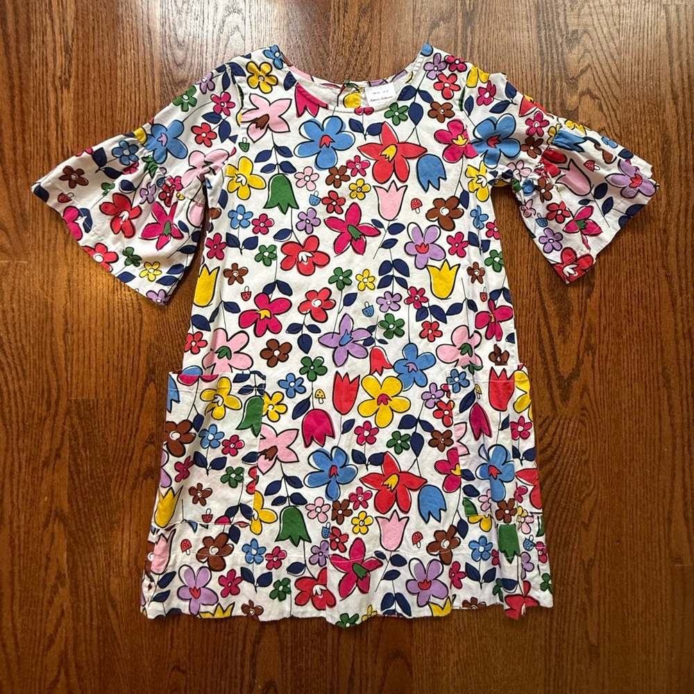 NWOT Hanna Andersson Floral Dress Sz 10 - Picture 2 of 8